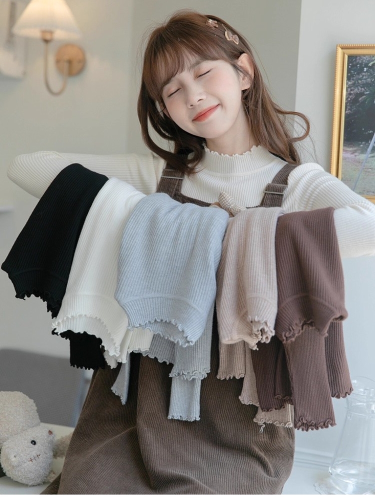 Winter Clothing Factory Outlet - เสื้อสเวตเตอร์ถักไหมพรมผู้หญิง ปี 2026 สำหรับฤดูใบไม้ร่วงและฤดูหนาว แบบเรียบง่าย ใช้เป็นเสื้อตัวในได้