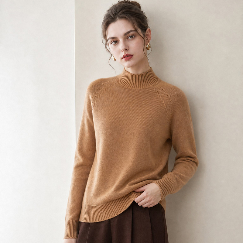 Winter Clothing Jb - เสื้อสเวตเตอร์ขนสัตว์แท้ 100% รุ่นใหม่ปี 2026 สำหรับผู้หญิง คอเต่า