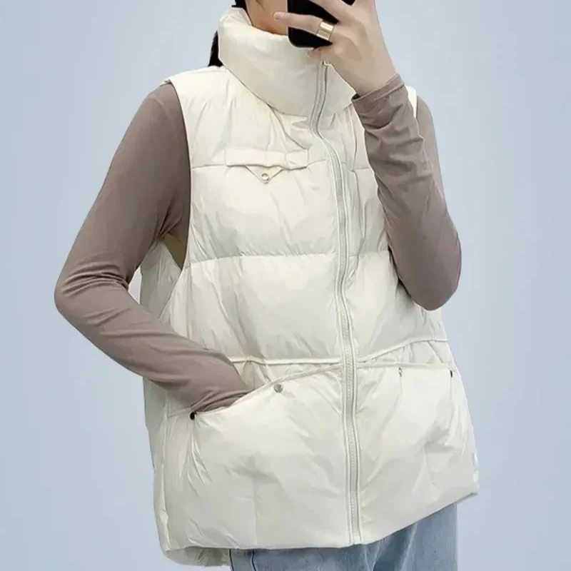 หลวมเบาะผ้าฝ้ายเสื้อกั๊กผู้หญิ - Winter Clothing On Sale บทวิจารณ์และราคา