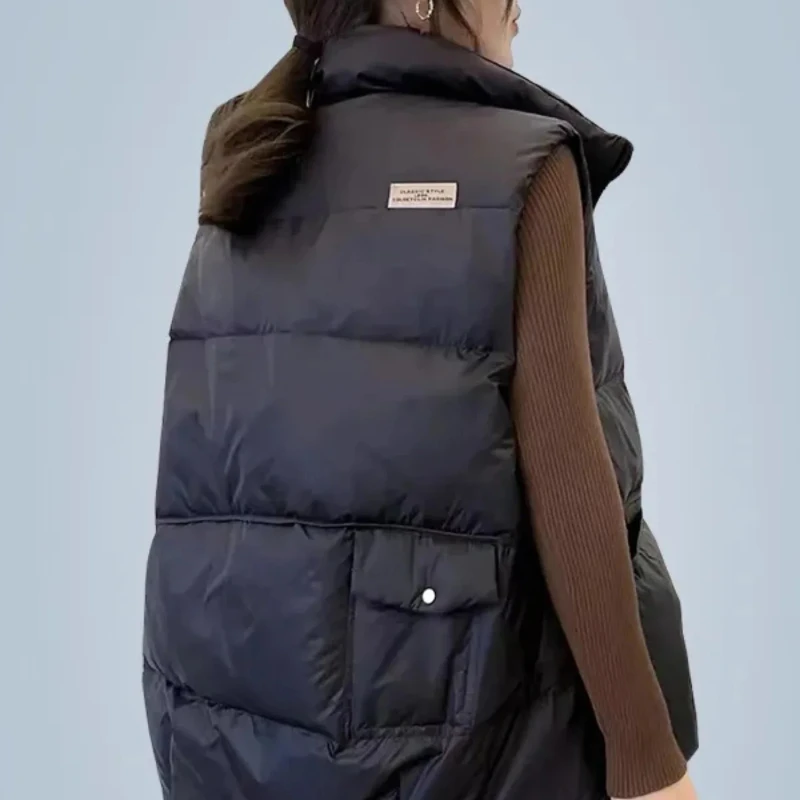 หลวมเบาะผ้าฝ้ายเสื้อกั๊กผู้หญิ - Winter Clothing On Sale บทวิจารณ์และราคา