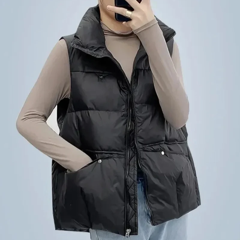 หลวมเบาะผ้าฝ้ายเสื้อกั๊กผู้หญิ - Winter Clothing On Sale บทวิจารณ์และราคา