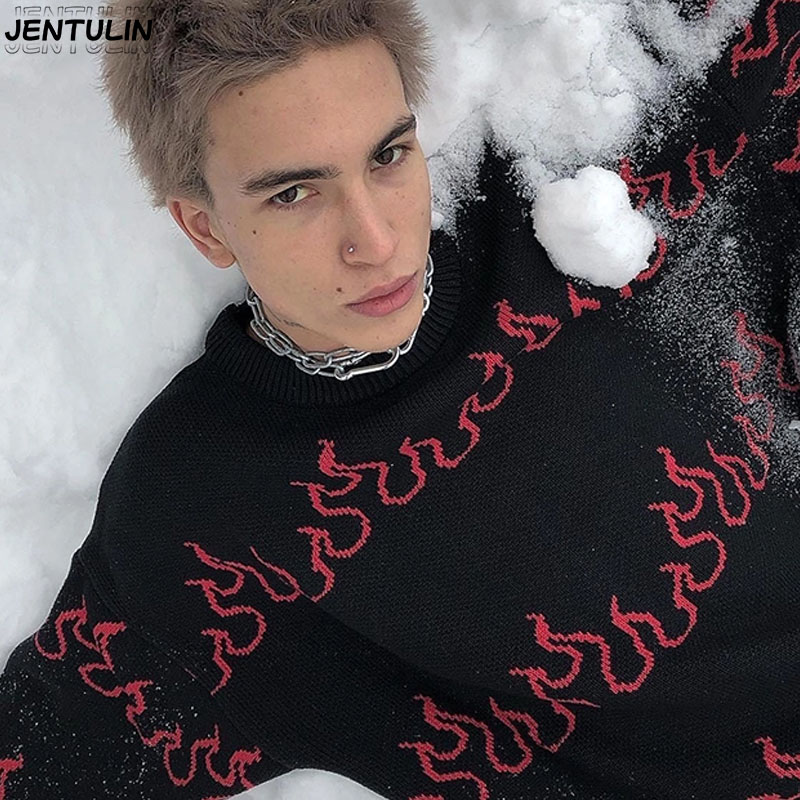 เสื้อไหมพรมลายเปลวไฟสำหรับผู้ช - Winter Clothing Factory Outlet บทวิจารณ์และราคา