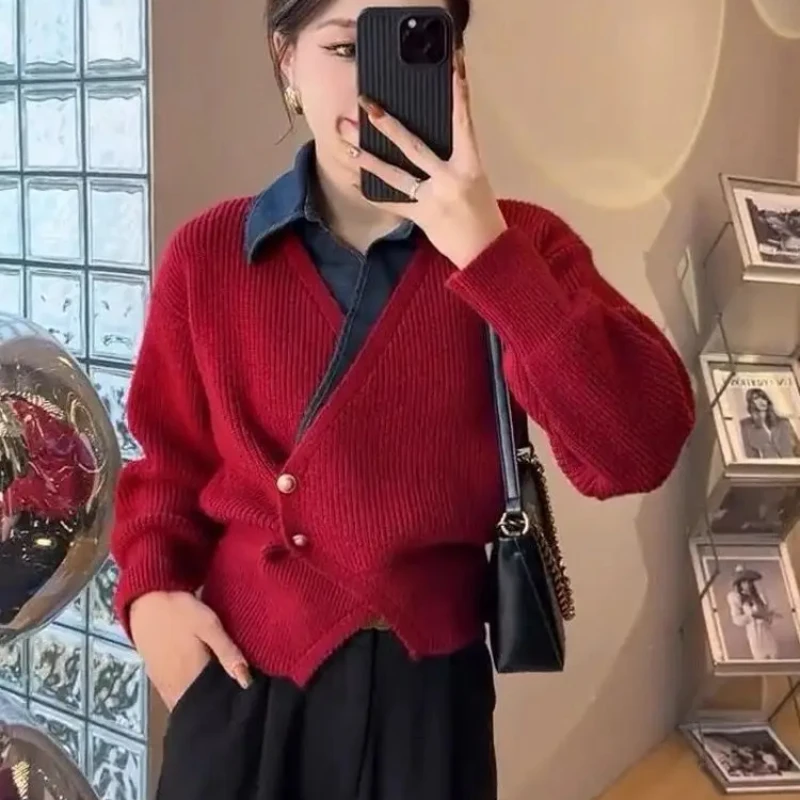 เสื้อโปโลถักทรงหลวมสำหรับสตรีเ - Winter Clothing On Sale บทวิจารณ์และราคา