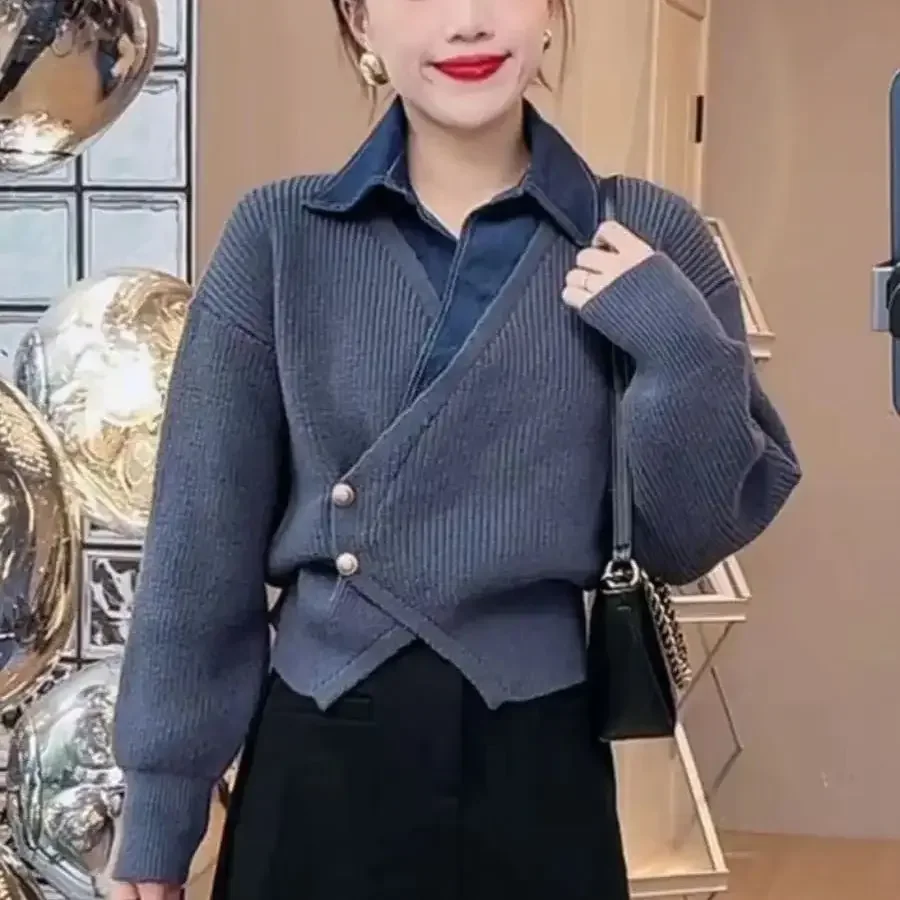 เสื้อโปโลถักทรงหลวมสำหรับสตรีเ - Winter Clothing On Sale บทวิจารณ์และราคา