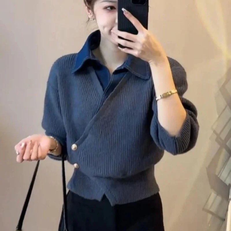เสื้อโปโลถักทรงหลวมสำหรับสตรีเ - Winter Clothing On Sale บทวิจารณ์และราคา