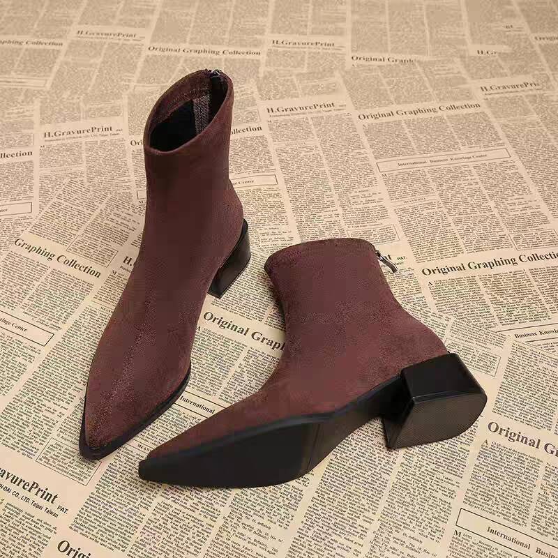 รองเท้าบูทส้นเตี้ยผู้หญิงสไตล์ - Winter Clothing For Women บทวิจารณ์และราคา