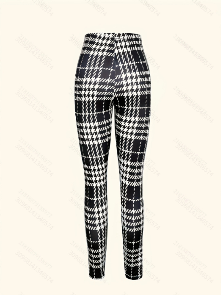 เลกกิ้งเอวสูงลายสก๊อตสีดำและสี - Winter Clothing On Sale บทวิจารณ์และราคา