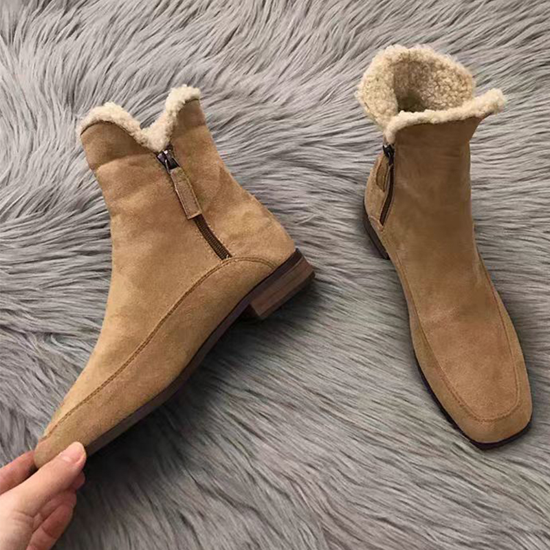 รองเท้าบูทข้อเท้าขนเฟอร์แบบใหม - Winter Clothing For Women บทวิจารณ์และราคา