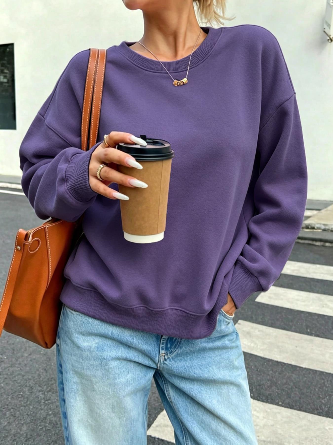เสื้อสเวตเชิ้ตลำลองผู้หญิง คอก - Winter Clothing On Sale บทวิจารณ์และราคา