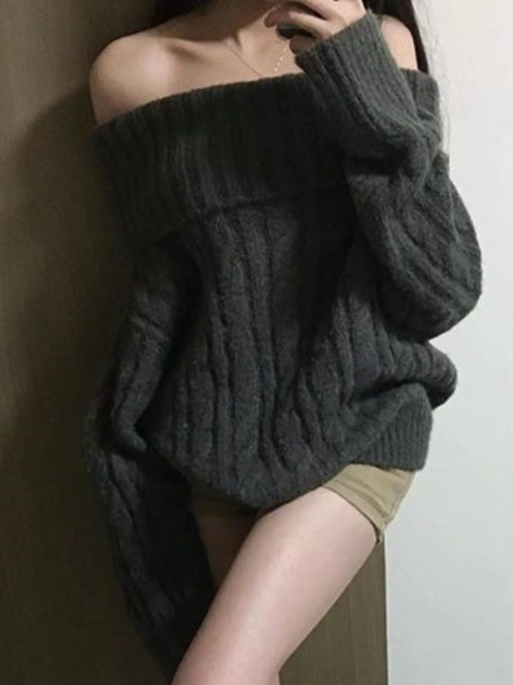 เสื้อสเวตเตอร์ไหมพรมสีเทาแบบเป - Winter Clothing Factory Outlet บทวิจารณ์และราคา